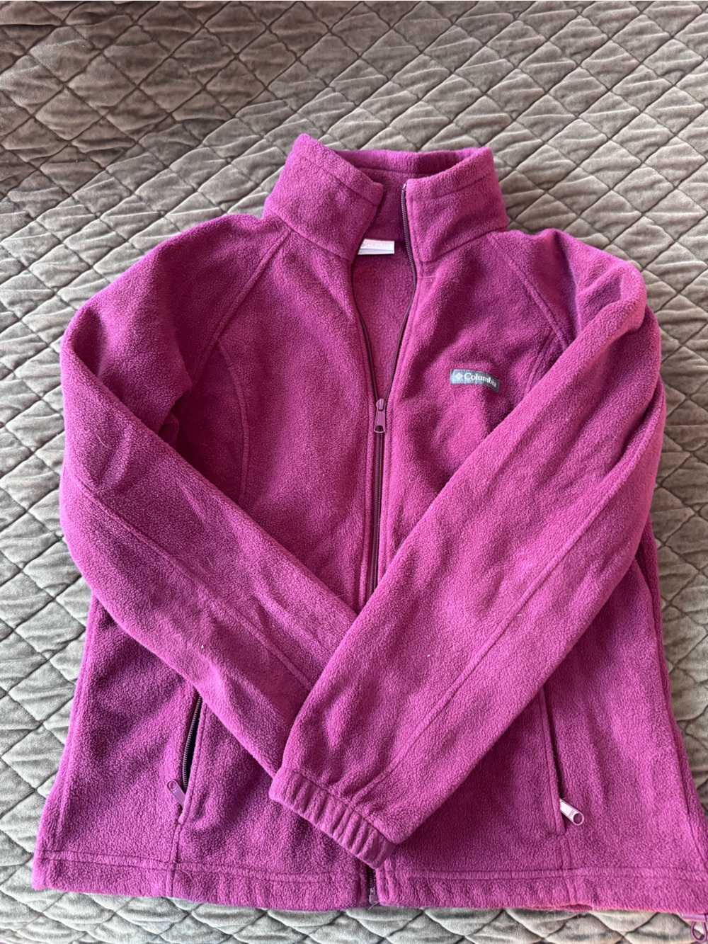 Columbia Magenta burgundy Full-Zip Fleece Jacket